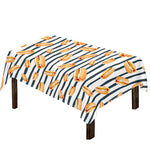 Hot Dog Striped Pattern Print Tablecloth
