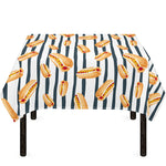 Hot Dog Striped Pattern Print Tablecloth