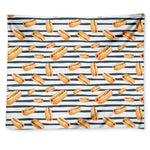 Hot Dog Striped Pattern Print Tapestry
