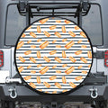 Hot Dog Striped Pattern Print Tire Cover