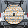 Hot Dog Striped Pattern Print Tire Cover With Camera Hole