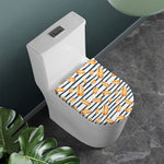 Hot Dog Striped Pattern Print Toilet Lid Cover