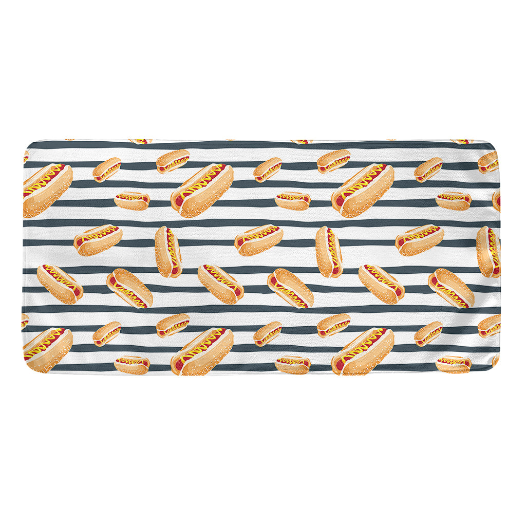 Hot Dog Striped Pattern Print Towel