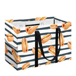 Hot Dog Striped Pattern Print Utility Tote Bag