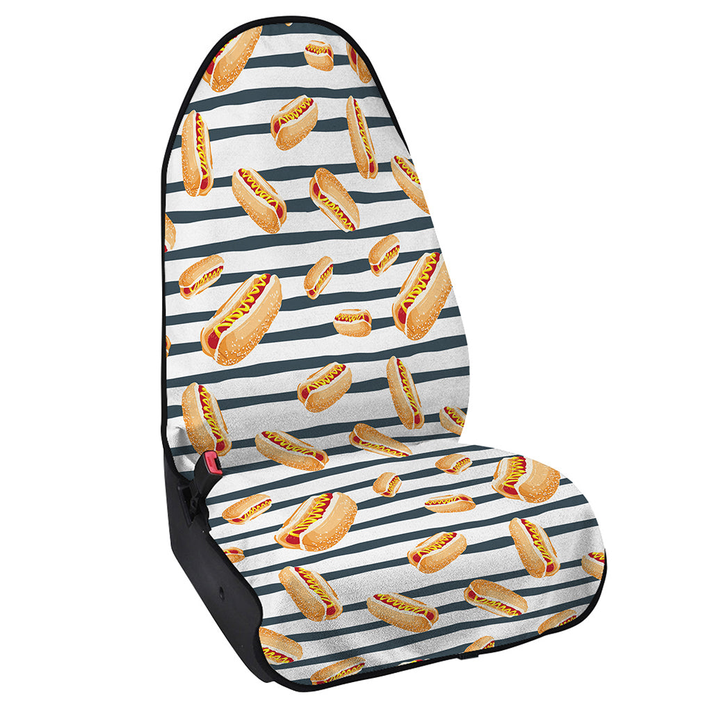 Hot Dog Striped Pattern Print Waterproof Car Seat Cover