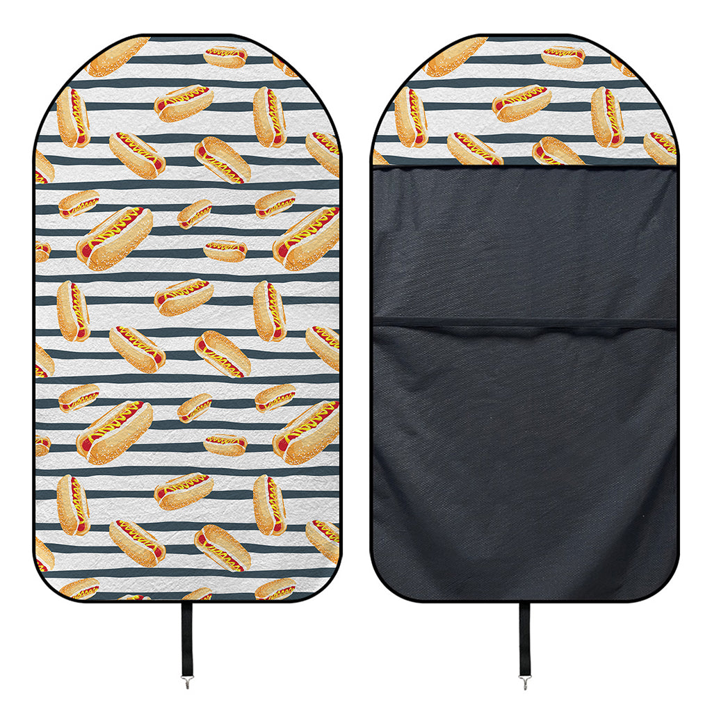 Hot Dog Striped Pattern Print Waterproof Car Seat Cover