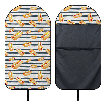 Hot Dog Striped Pattern Print Waterproof Car Seat Cover