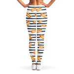 Hot Dog Striped Pattern Print Women's Leggings