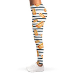 Hot Dog Striped Pattern Print Women's Leggings