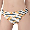 Hot Dog Striped Pattern Print Women's Panties