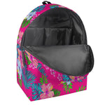 Hot Pink Aloha Hibiscus Pattern Print Backpack