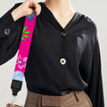 Hot Pink Aloha Hibiscus Pattern Print Bag Strap