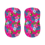 Hot Pink Aloha Hibiscus Pattern Print Bar Stool Covers