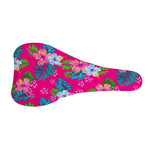 Hot Pink Aloha Hibiscus Pattern Print Bicycle Seat Cover