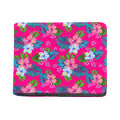Hot Pink Aloha Hibiscus Pattern Print Bifold Wallet