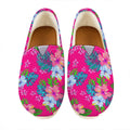 Hot Pink Aloha Hibiscus Pattern Print Casual Shoes