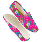 Hot Pink Aloha Hibiscus Pattern Print Casual Shoes