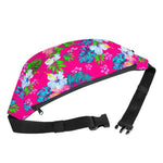 Hot Pink Aloha Hibiscus Pattern Print Fanny Pack