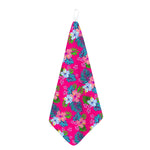 Hot Pink Aloha Hibiscus Pattern Print Hand Towel