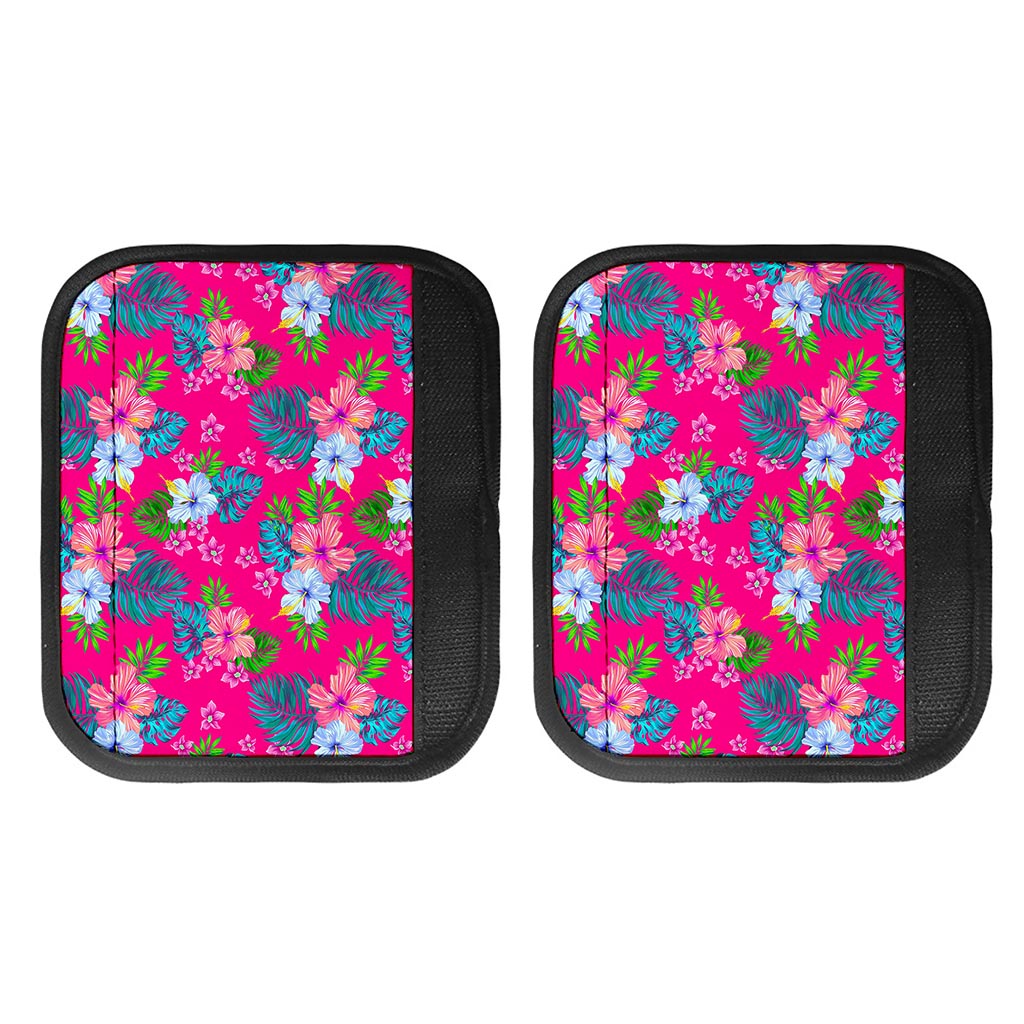 Hot Pink Aloha Hibiscus Pattern Print Handle Covers