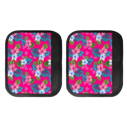 Hot Pink Aloha Hibiscus Pattern Print Handle Covers