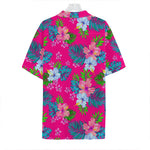 Hot Pink Aloha Hibiscus Pattern Print Hawaiian Shirt