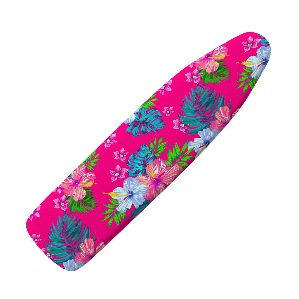 Hot Pink Aloha Hibiscus Pattern Print Ironing Board Cover