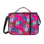 Hot Pink Aloha Hibiscus Pattern Print Shoulder Strap Bible Bag