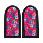 Hot Pink Aloha Hibiscus Pattern Print Skillet Handle Cover