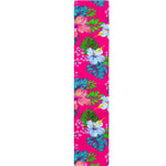 Hot Pink Aloha Hibiscus Pattern Print Table Runner