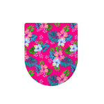 Hot Pink Aloha Hibiscus Pattern Print Toilet Lid Cover