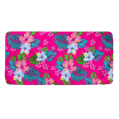 Hot Pink Aloha Hibiscus Pattern Print Towel