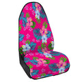 Hot Pink Aloha Hibiscus Pattern Print Waterproof Car Seat Cover