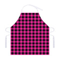 Hot Pink And Black Buffalo Check Print Adjustable Apron