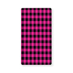 Hot Pink And Black Buffalo Check Print Baby Crib Sheet