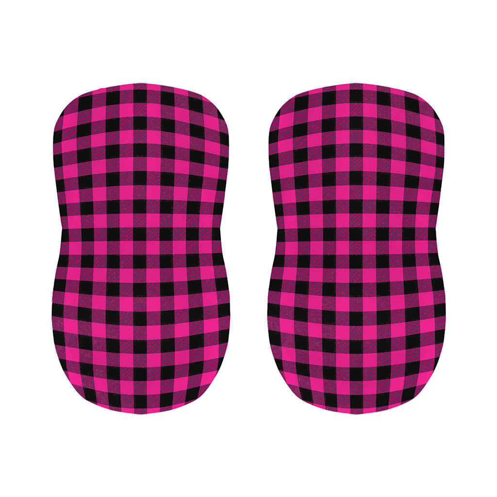 Hot Pink And Black Buffalo Check Print Bar Stool Covers