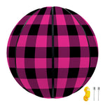 Hot Pink And Black Buffalo Check Print Basketball