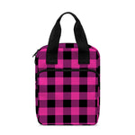 Hot Pink And Black Buffalo Check Print Bible Tote Bag