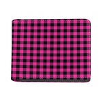 Hot Pink And Black Buffalo Check Print Bifold Wallet