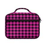 Hot Pink And Black Buffalo Check Print Briefcase Bible Bag