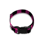 Hot Pink And Black Buffalo Check Print Dog Collar