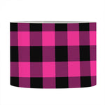 Hot Pink And Black Buffalo Check Print Drum Lamp Shade