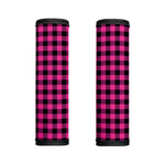 Hot Pink And Black Buffalo Check Print Handle Covers