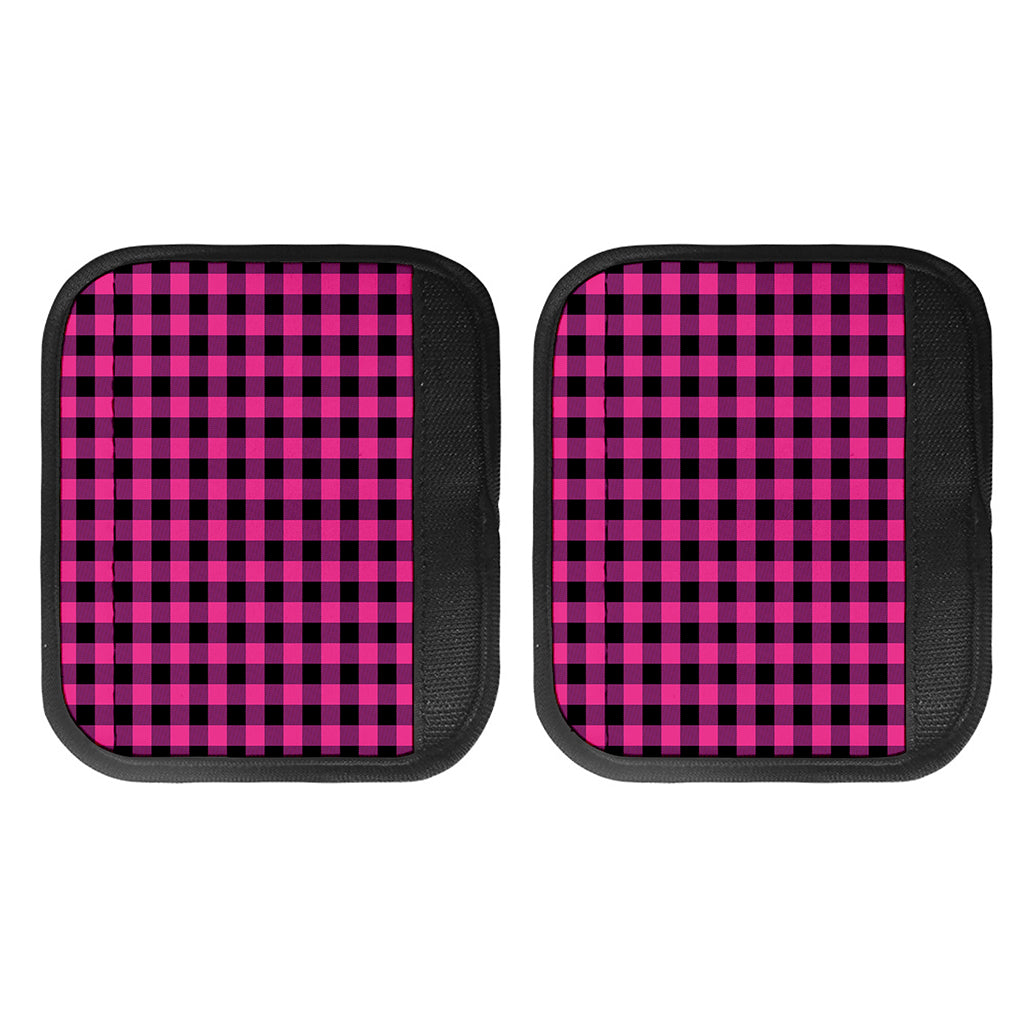 Hot Pink And Black Buffalo Check Print Handle Covers