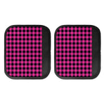 Hot Pink And Black Buffalo Check Print Handle Covers