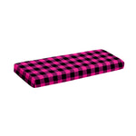 Hot Pink And Black Buffalo Check Print Piano Keyboard Cover