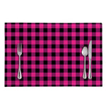 Hot Pink And Black Buffalo Check Print Placemat