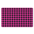 Hot Pink And Black Buffalo Check Print Polyester Doormat