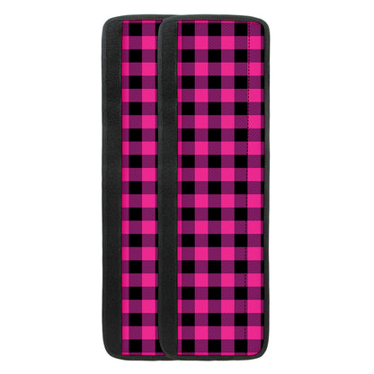 Hot Pink And Black Buffalo Check Print Refrigerator Handle Covers