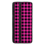 Hot Pink And Black Buffalo Check Print Refrigerator Handle Covers